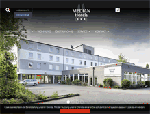 Tablet Screenshot of medianhotel-messe.de